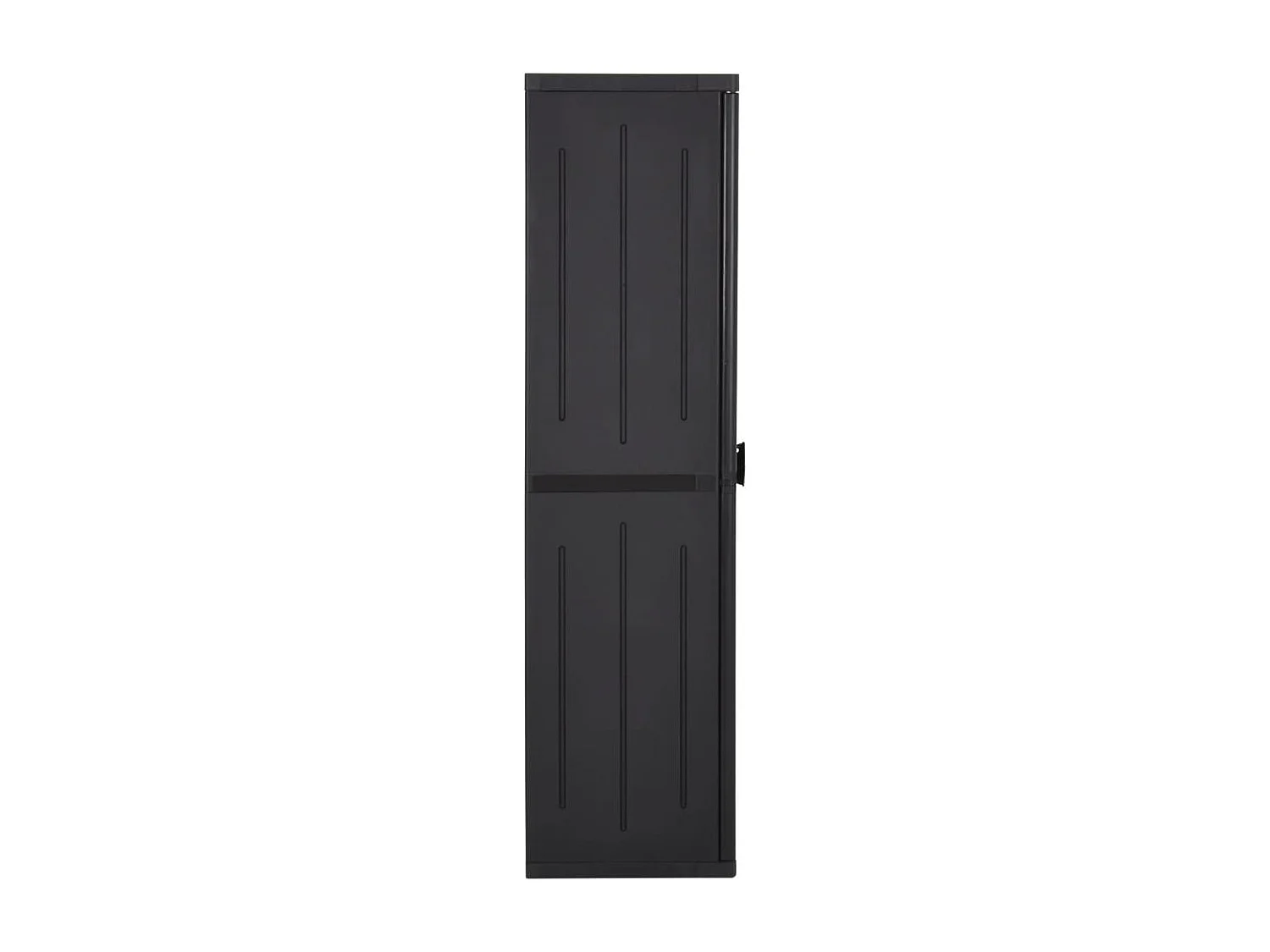 Armoire de rangement de jardin Noir 65x45x172 cm PP Rotin FR79343
