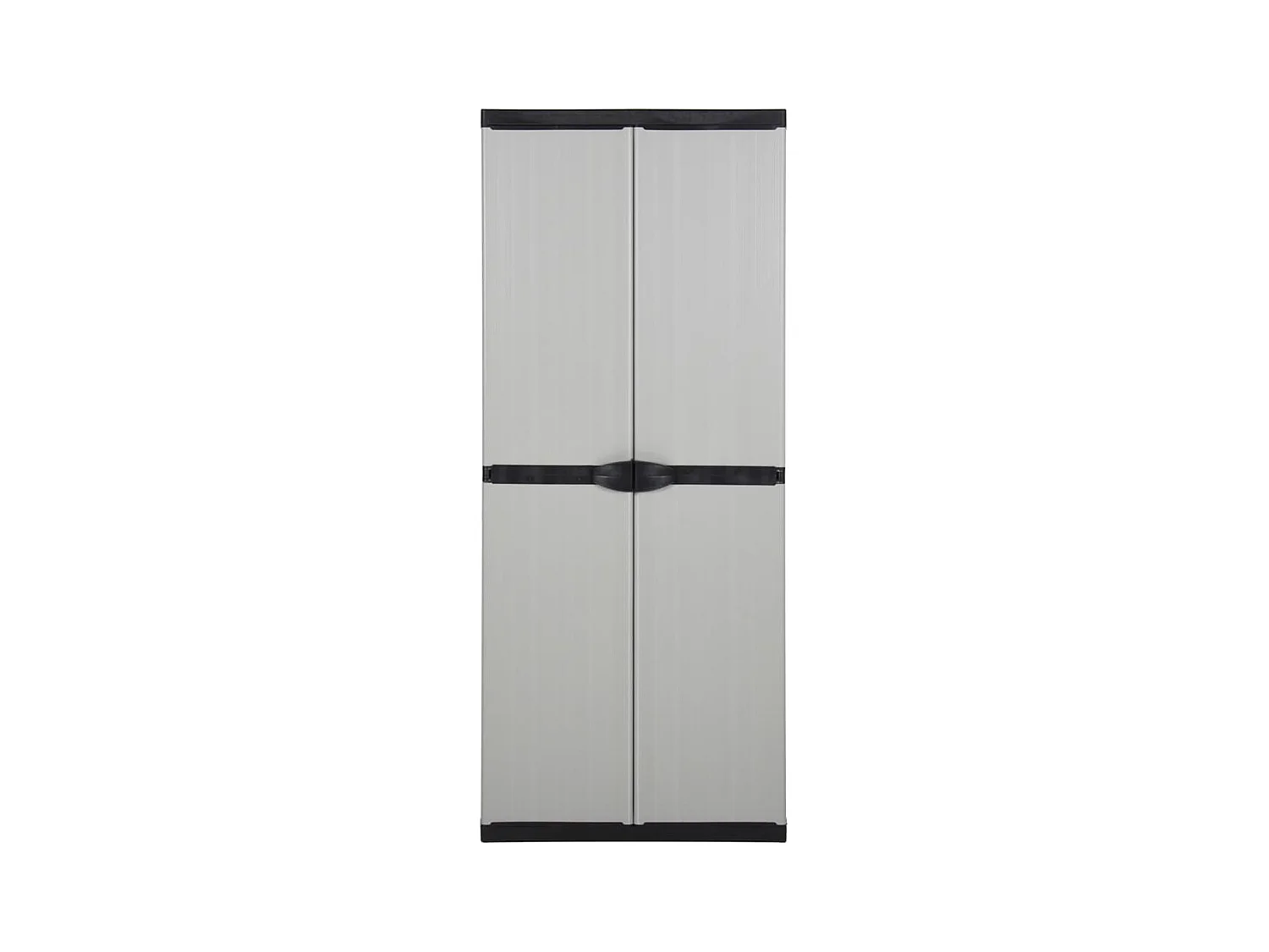 Armoire de rangement de jardin 3 étagères Gris/noir 68x40x168cm FR14757