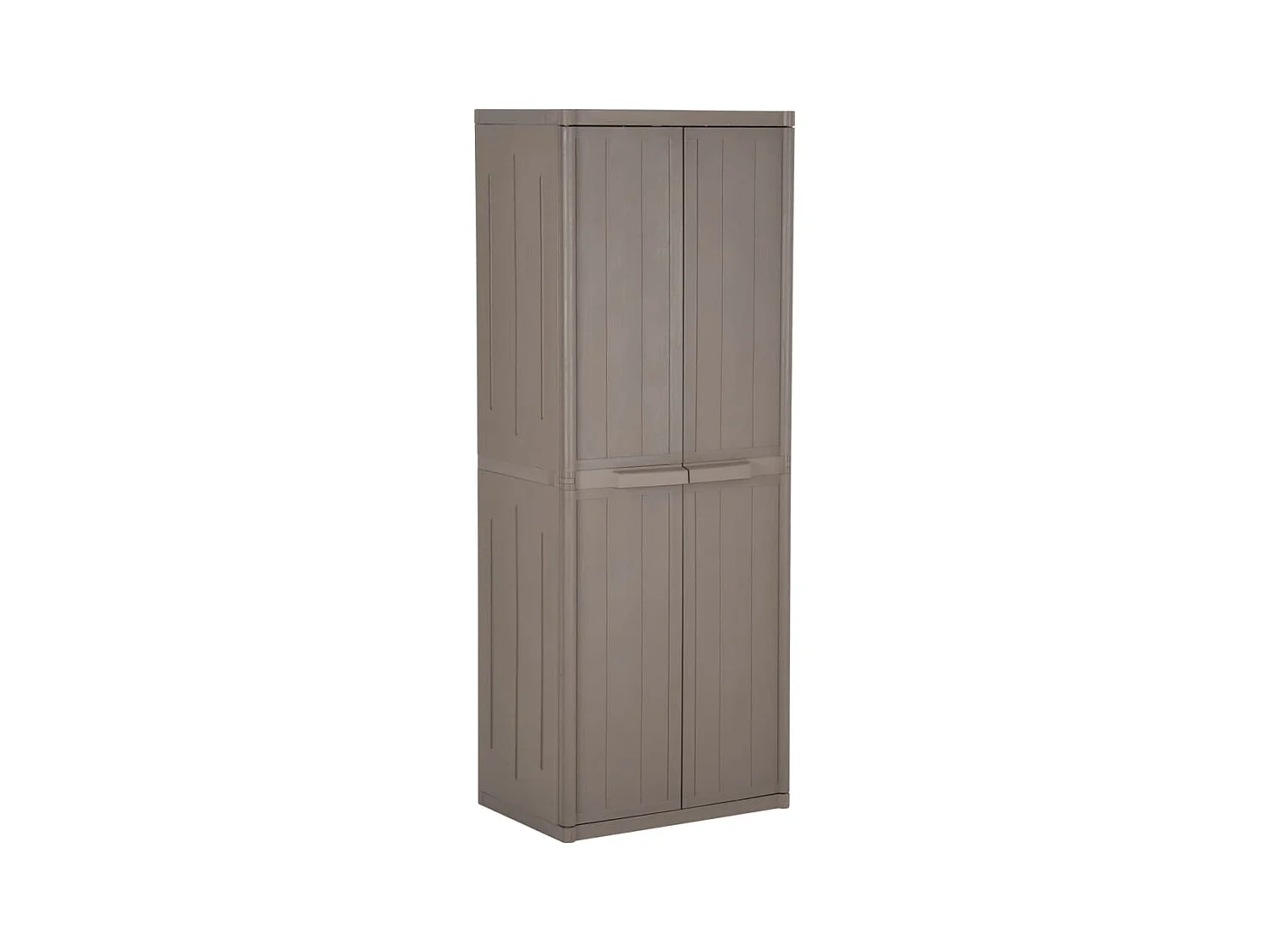 Armoire de rangement jardin Marron 65x45x172 cm PP Aspect bois FR23280