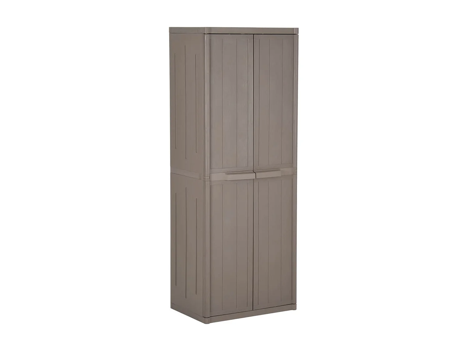 Armoire de rangement jardin Marron 65x45x172 cm PP Aspect bois FR23280