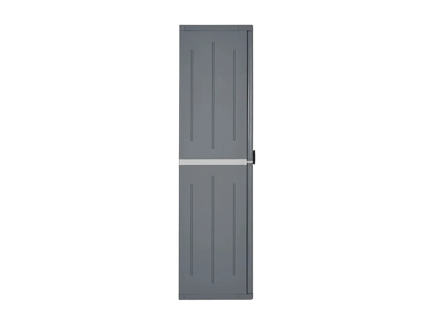 Armoire de rangement de jardin gris 65x45x172 cm PP rotin FR72092