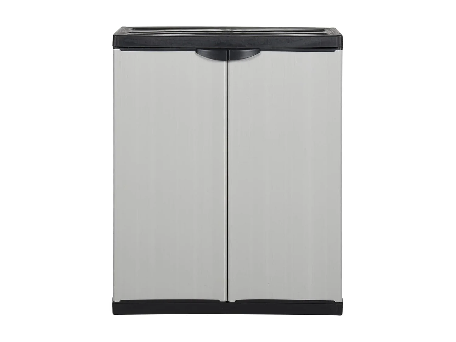 Armoire de rangement de jardin 1 étagère Gris/noir 68x40x85 cm FR83103