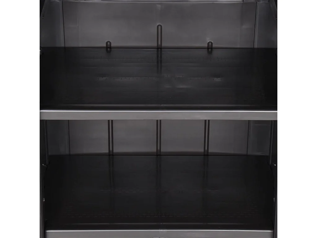 Armoire de rangement de jardin Noir 65x45x172 cm PP Rotin FR56453