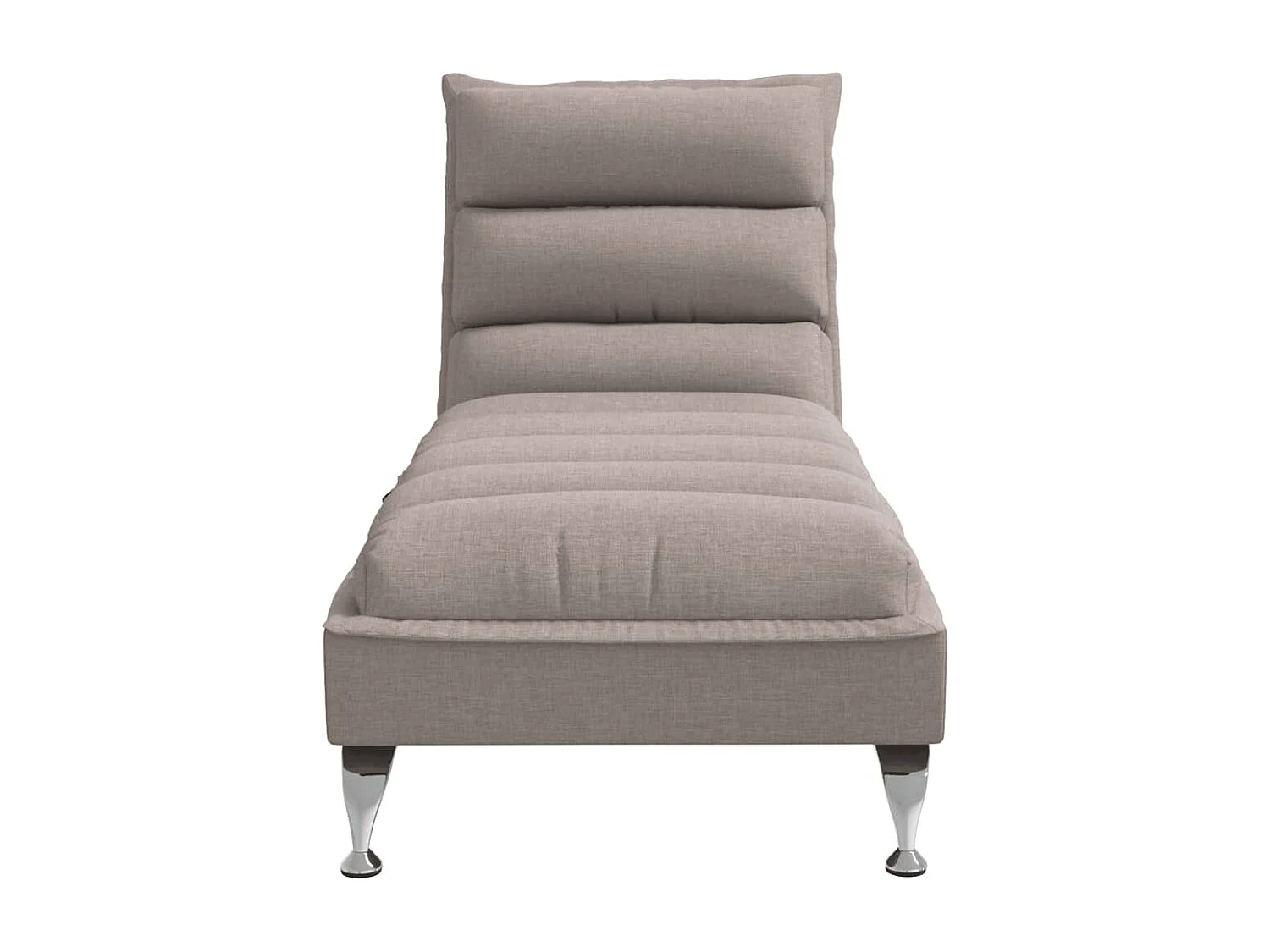 Chaise longue de massage avec coussins taupe tissu FR83380