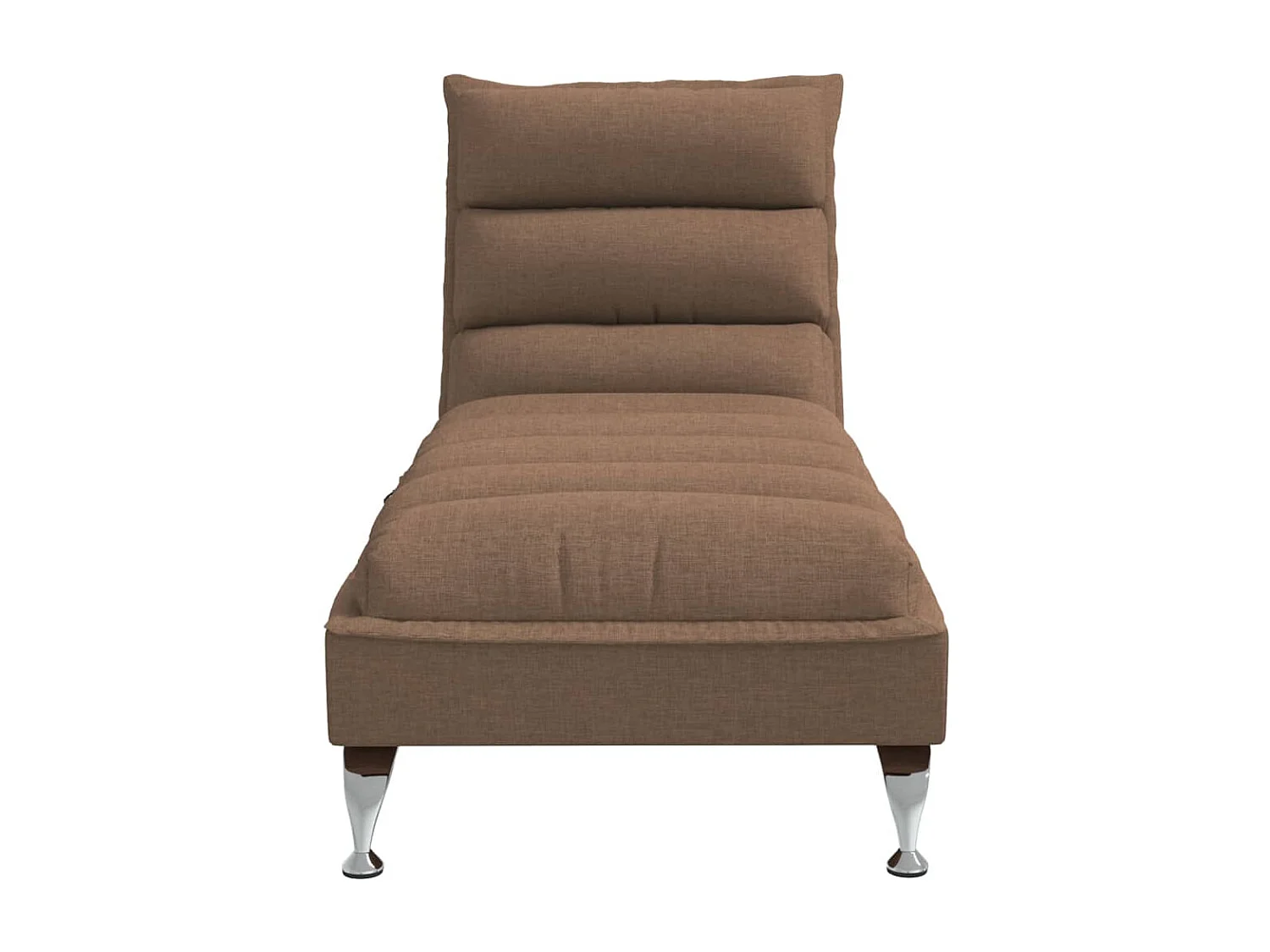 Chaise longue de massage avec coussins marron tissu FR98835