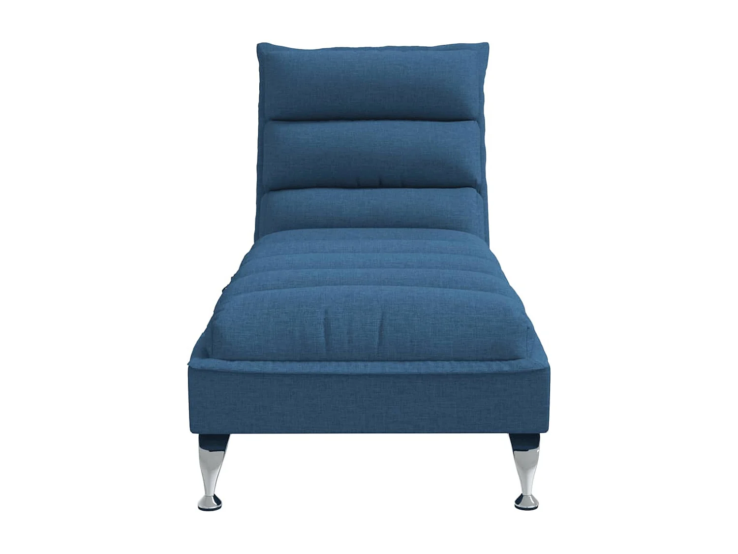 Chaise longue de massage avec coussins bleu tissu FR28820