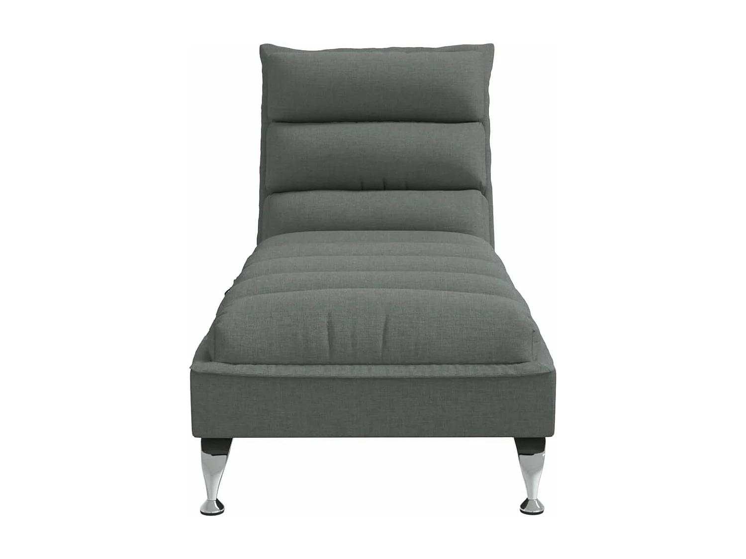 Chaise longue de massage avec coussins gris foncé tissu FR79191