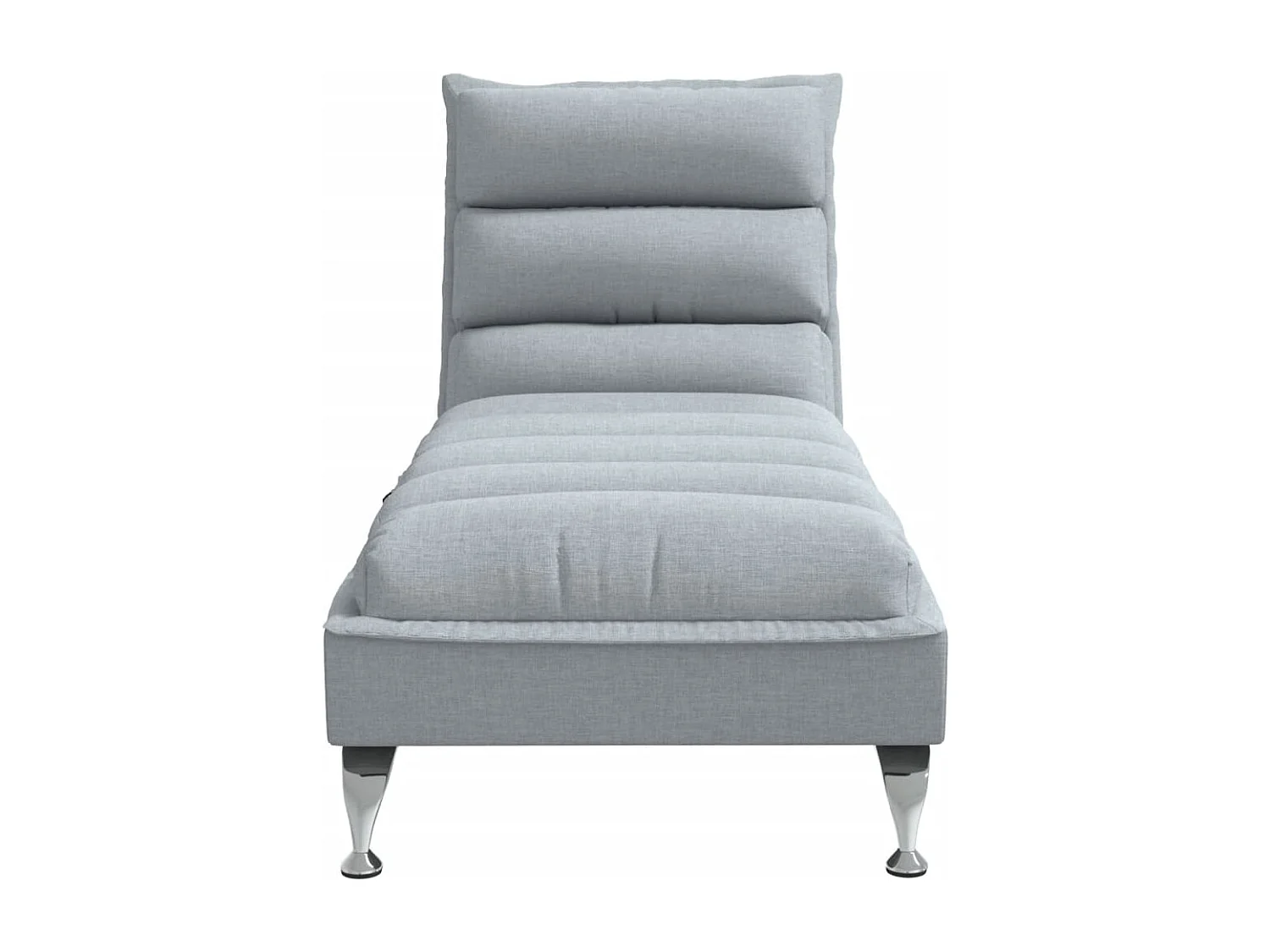 Chaise longue de massage avec coussins gris clair tissu FR25039