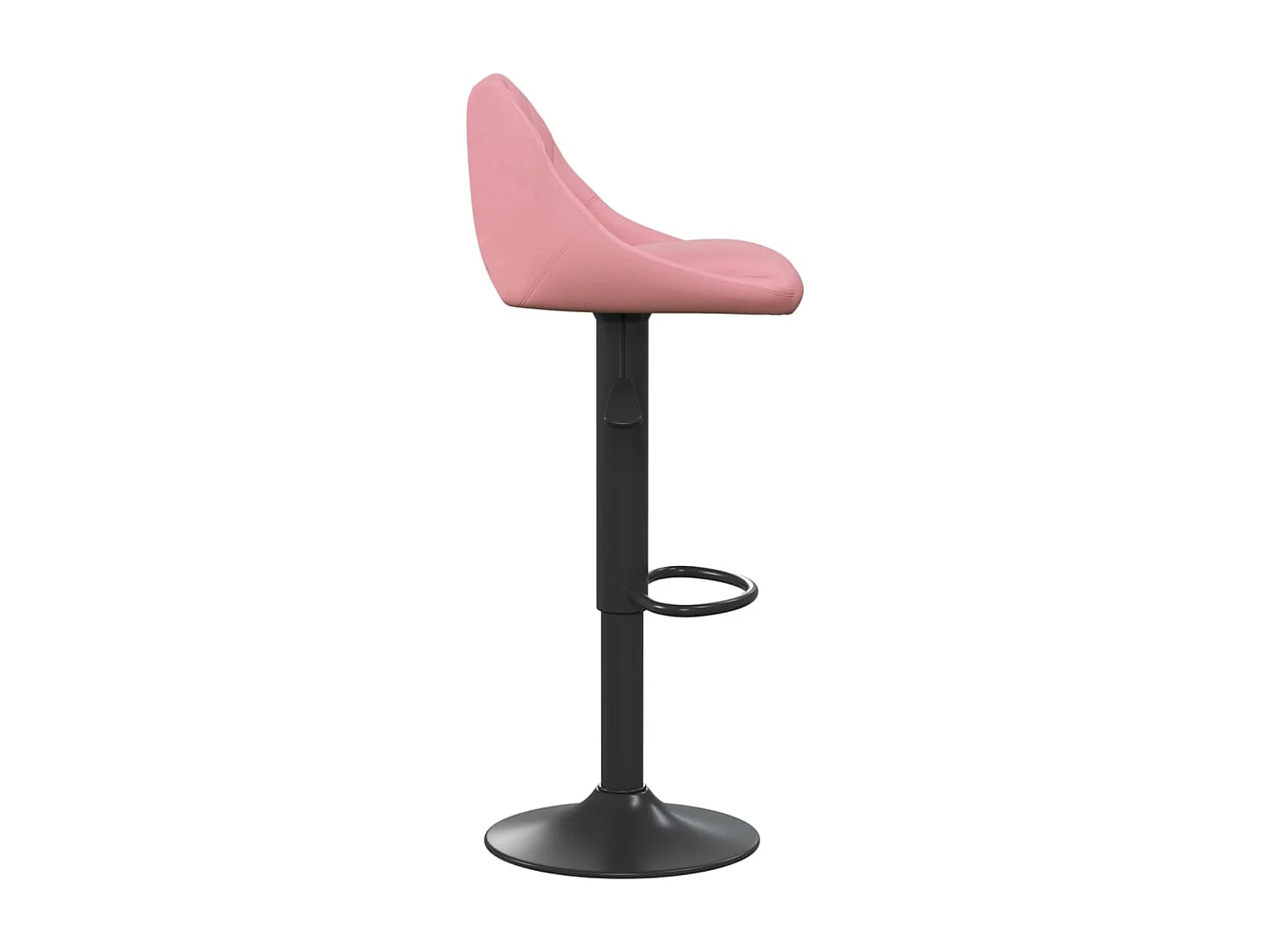 Lot de 2 Tabourets de bar rose velours FR68914