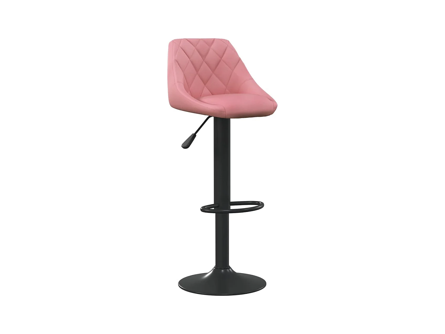 Lot de 2 Tabourets de bar rose velours FR68914