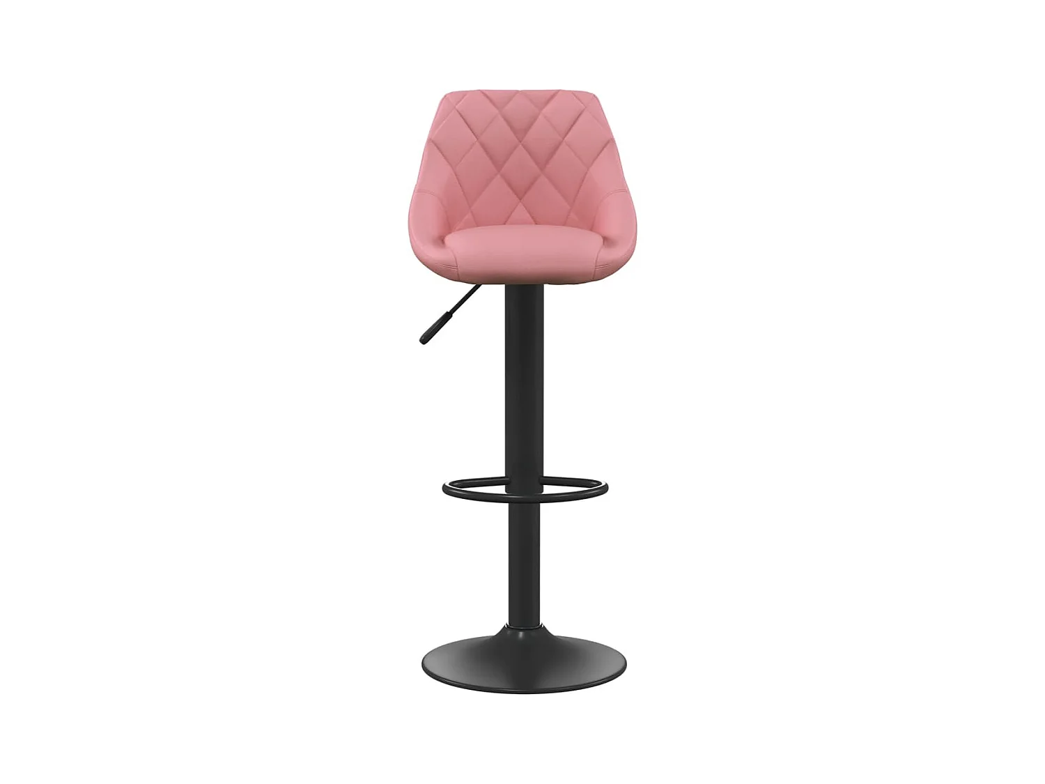 Lot de 2 Tabourets de bar rose velours FR68914