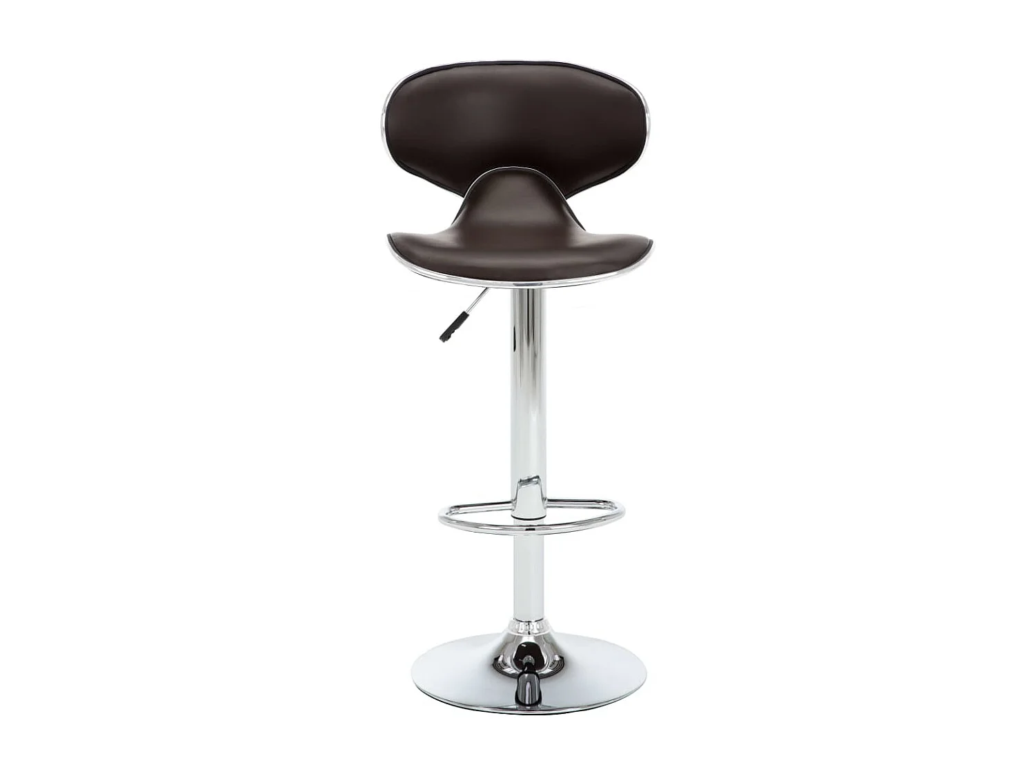 Lot de 2 Tabourets de bar marron similicuir FR34435