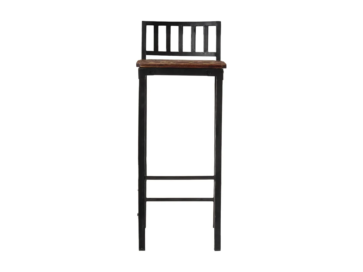 Lot de 2 Tabourets de bar bois de récupération massif FR80695