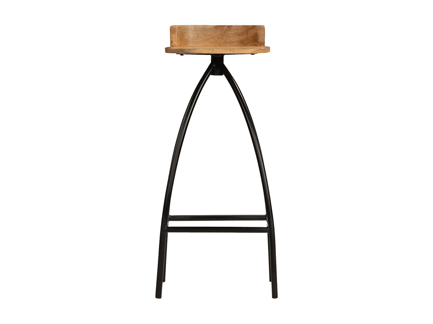 Lot de 2 Tabourets de bar bois de manguier solide FR67445