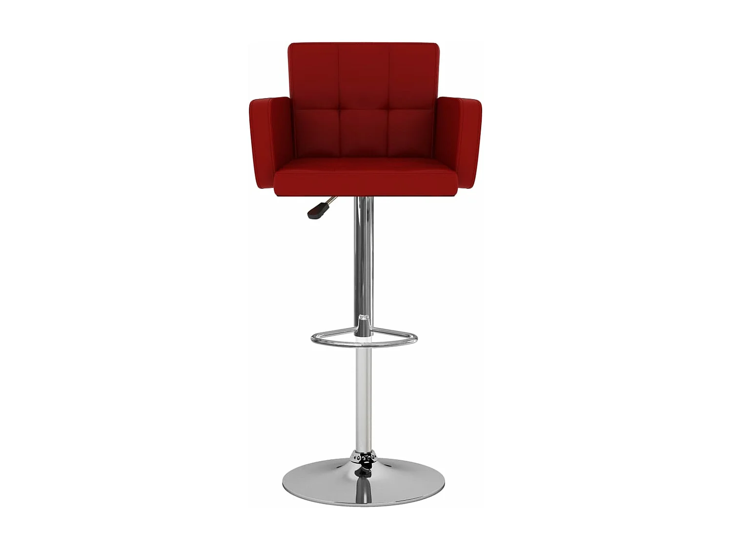 Lot de 2 Tabourets de bar rouge bordeaux similicuir FR22519