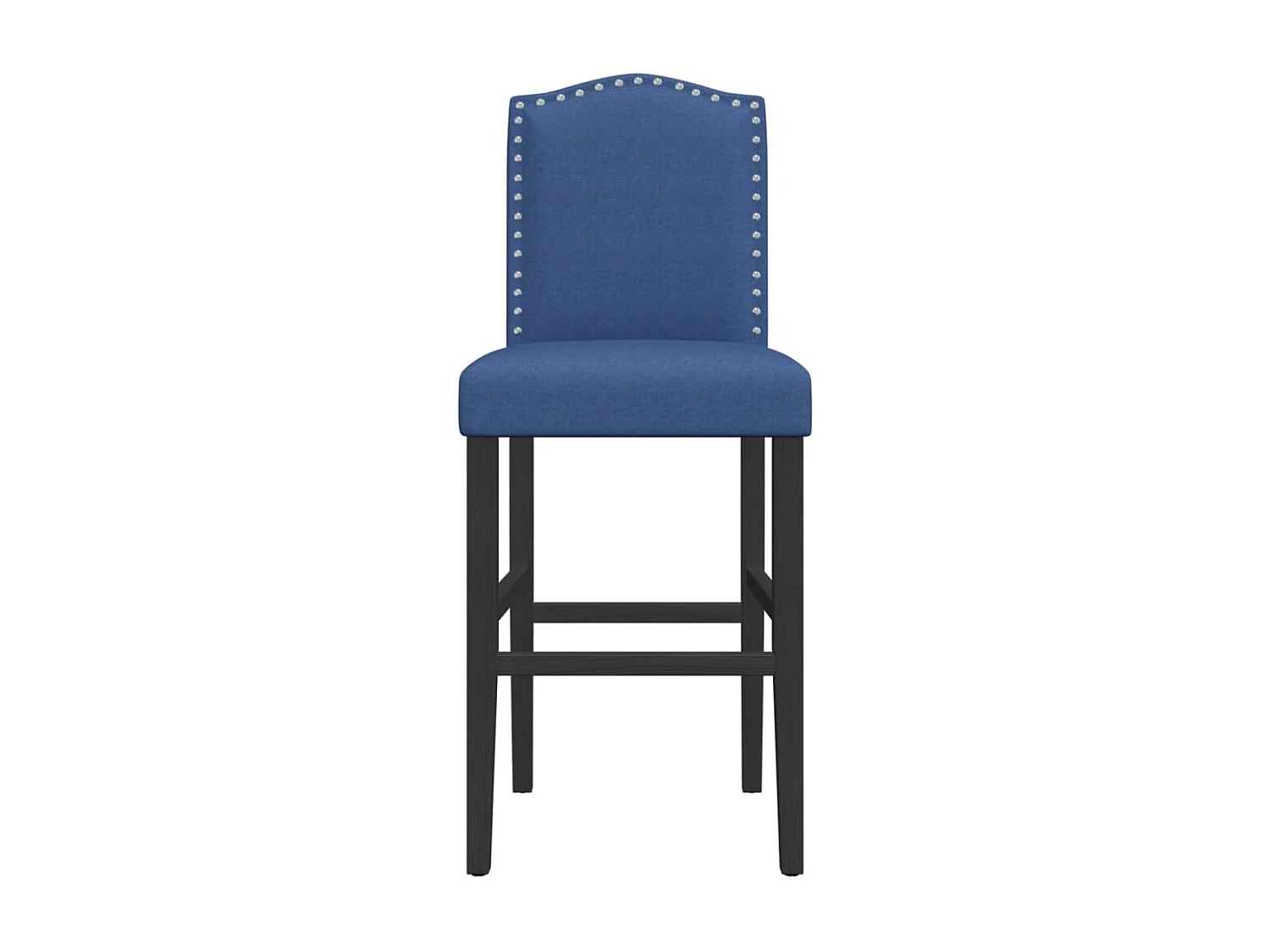 Lot de 2 Tabourets de bar bois massif d'hévéa et tissu FR69352