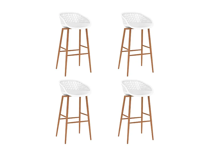 Bancos de bar 4 pcs branco PT242867