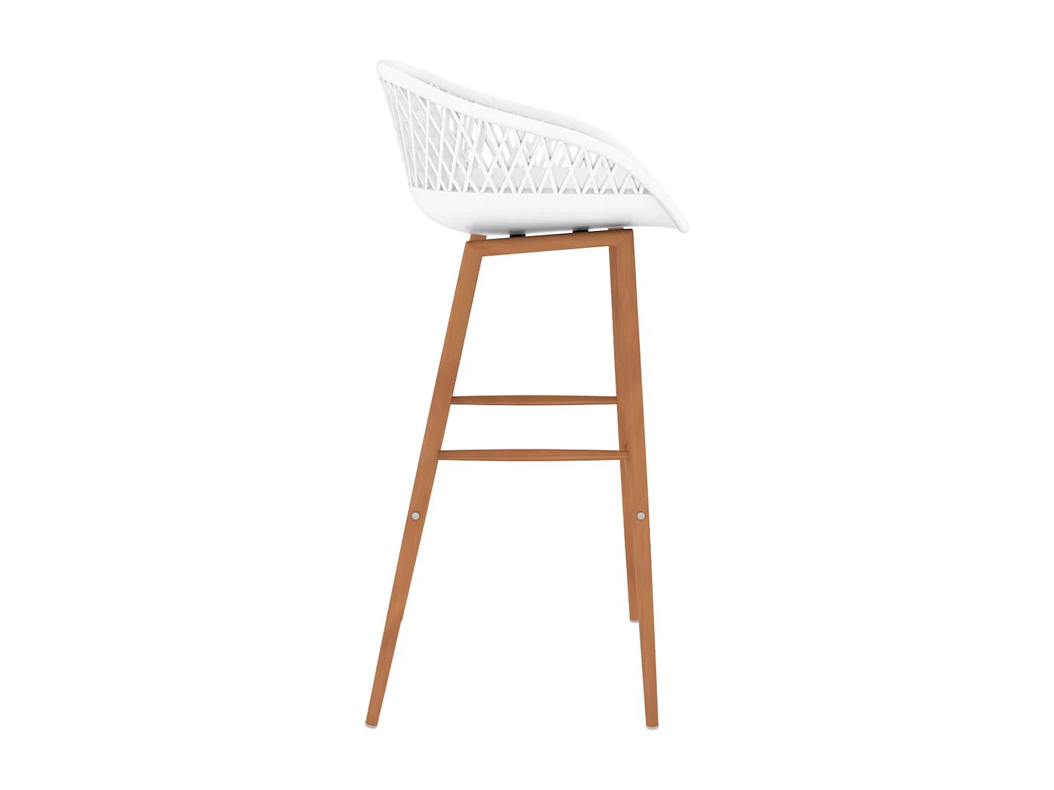 Lot de 4 Tabourets de bar blanc FR74747