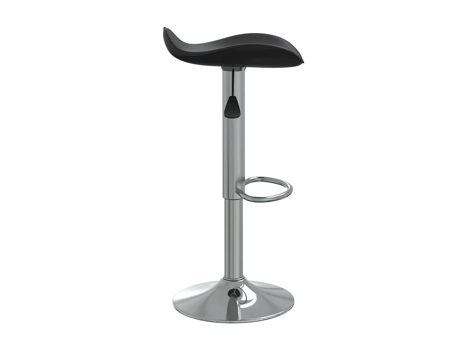 Tabouret de bar Noir Acier chromé et cuir artificiel FR27721