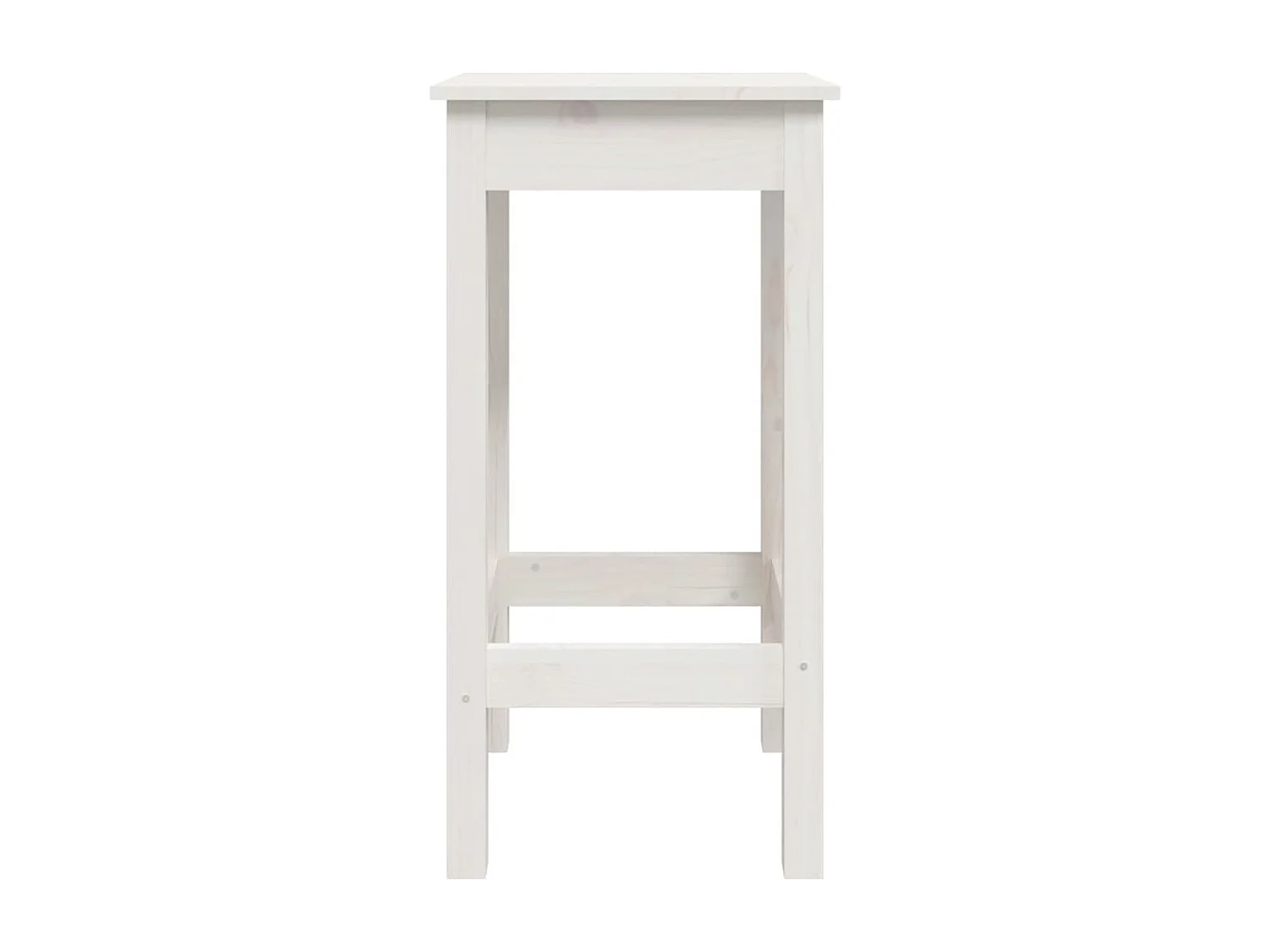 Lot de 2 Tabourets de bar blanc 40x40x78 cm bois de pin solide FR61663