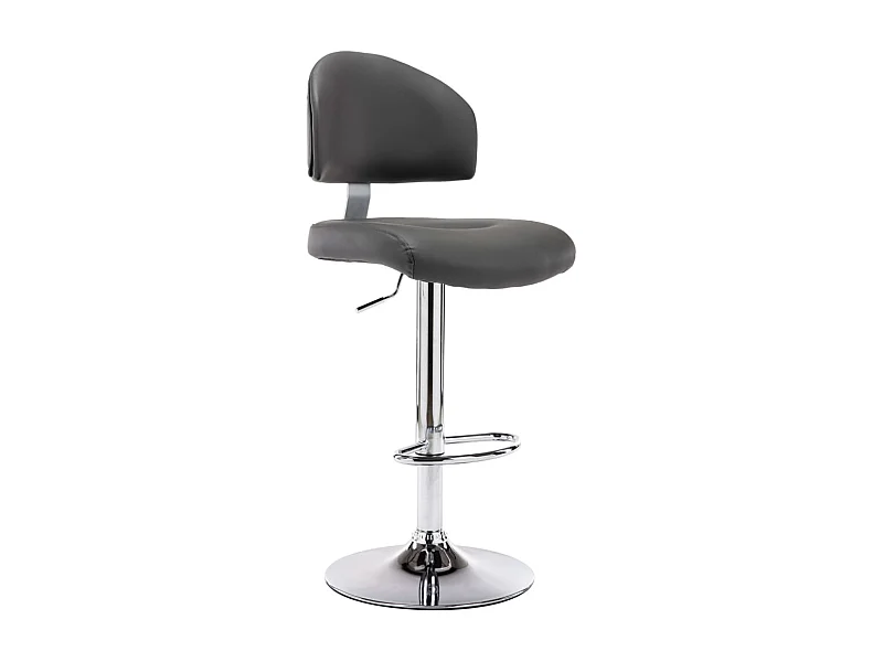 Tabouret de bar Gris Similicuir FR43905