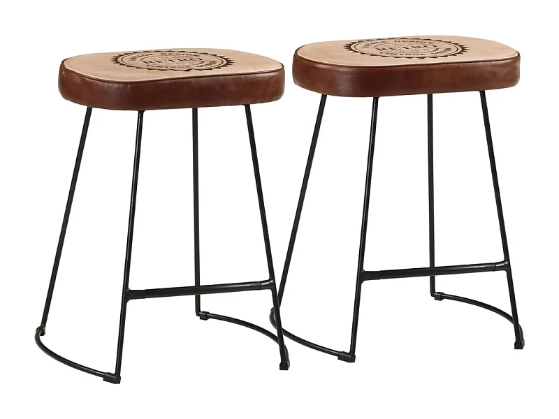 Bancos de bar 2 pcs 40x29,5x53 cm castanho-escuro PT733358