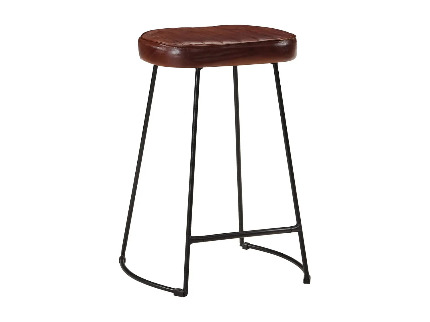 Lot de 2 Tabourets de bar marron foncé 41x29x62 cm FR49019