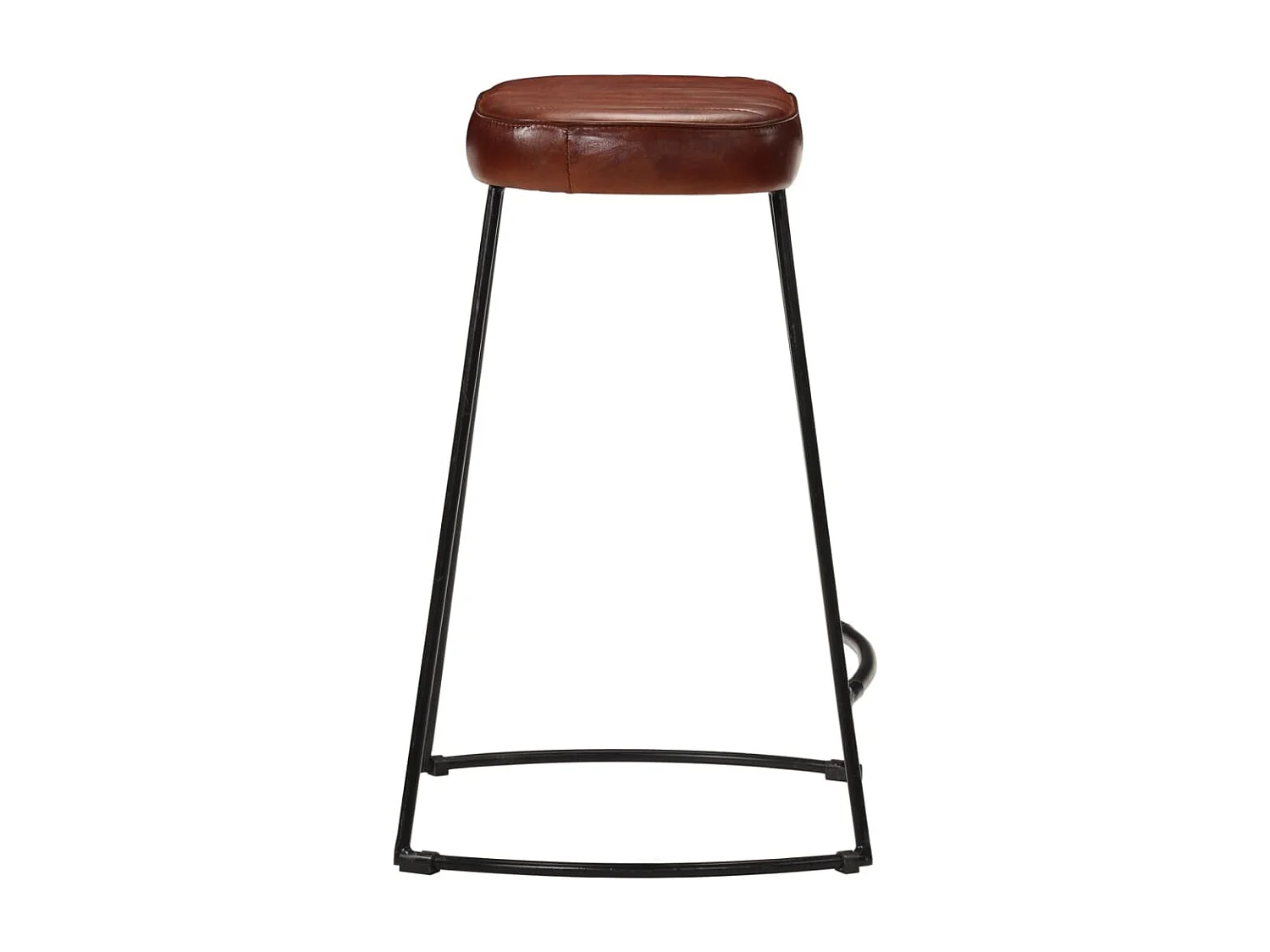 Lot de 2 Tabourets de bar marron foncé 41x29x62 cm FR49019