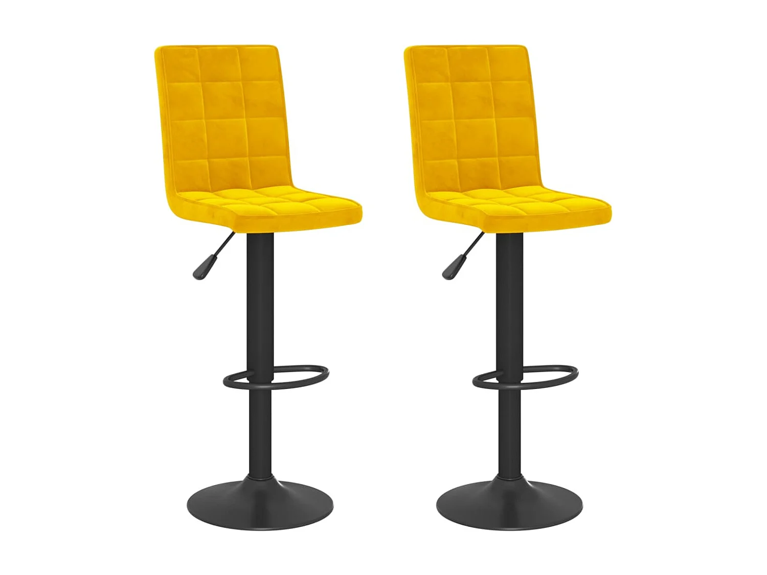 Bancos de bar 2 pcs veludo amarelo mostarda PT627578
