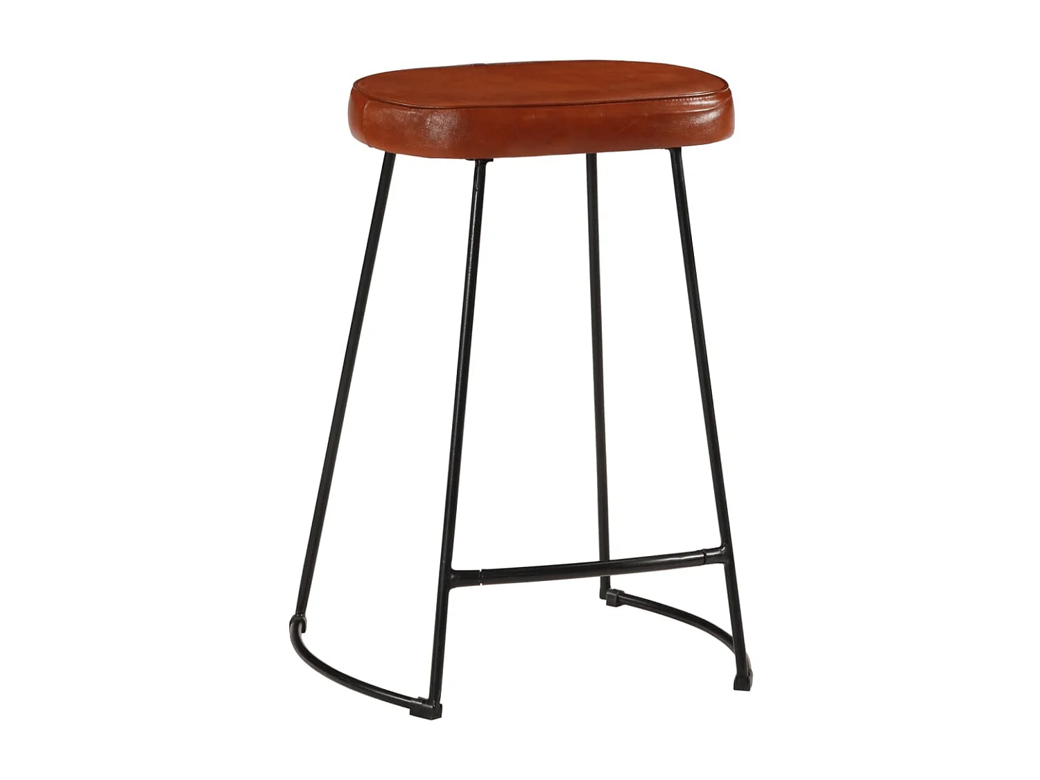 Lot de 2 Tabourets de bar marron foncé 41x29x62 cm FR38934