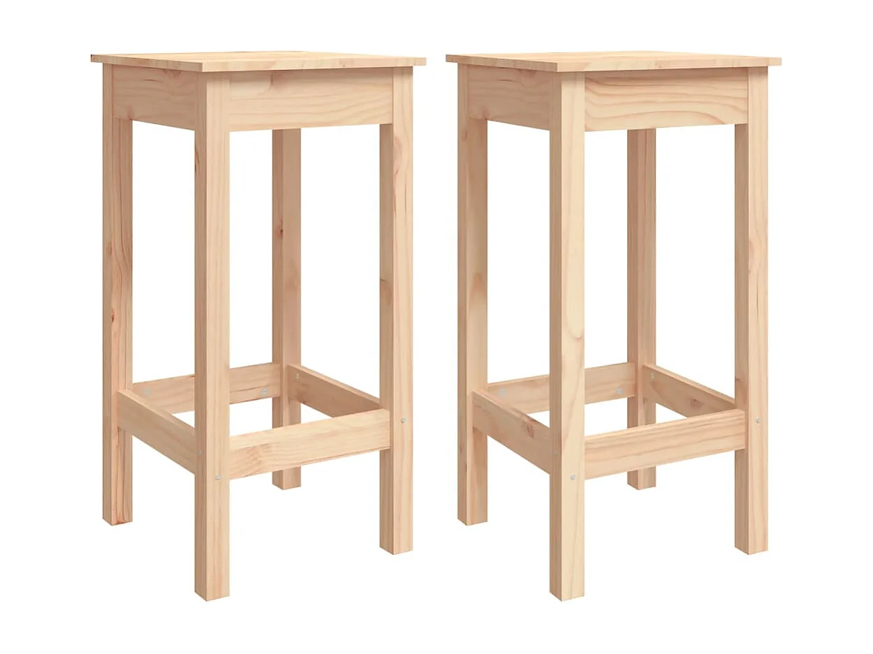 Barstoelen 2 st 40x40x78 cm massief grenenhout BE407108