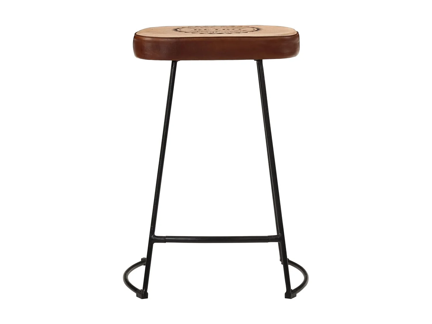 Lot de 2 Tabourets de bar marron foncé 41x29x62 cm FR80746