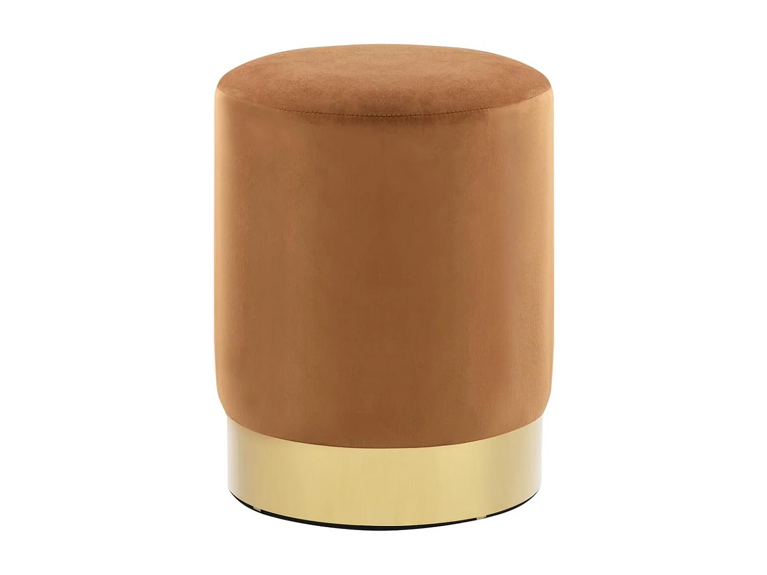 Kruk fluweel bruin en goudkleurig BE210700