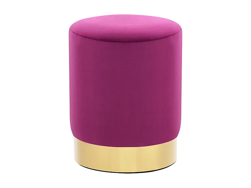 Tabouret bas Violet et doré Velours FR31102