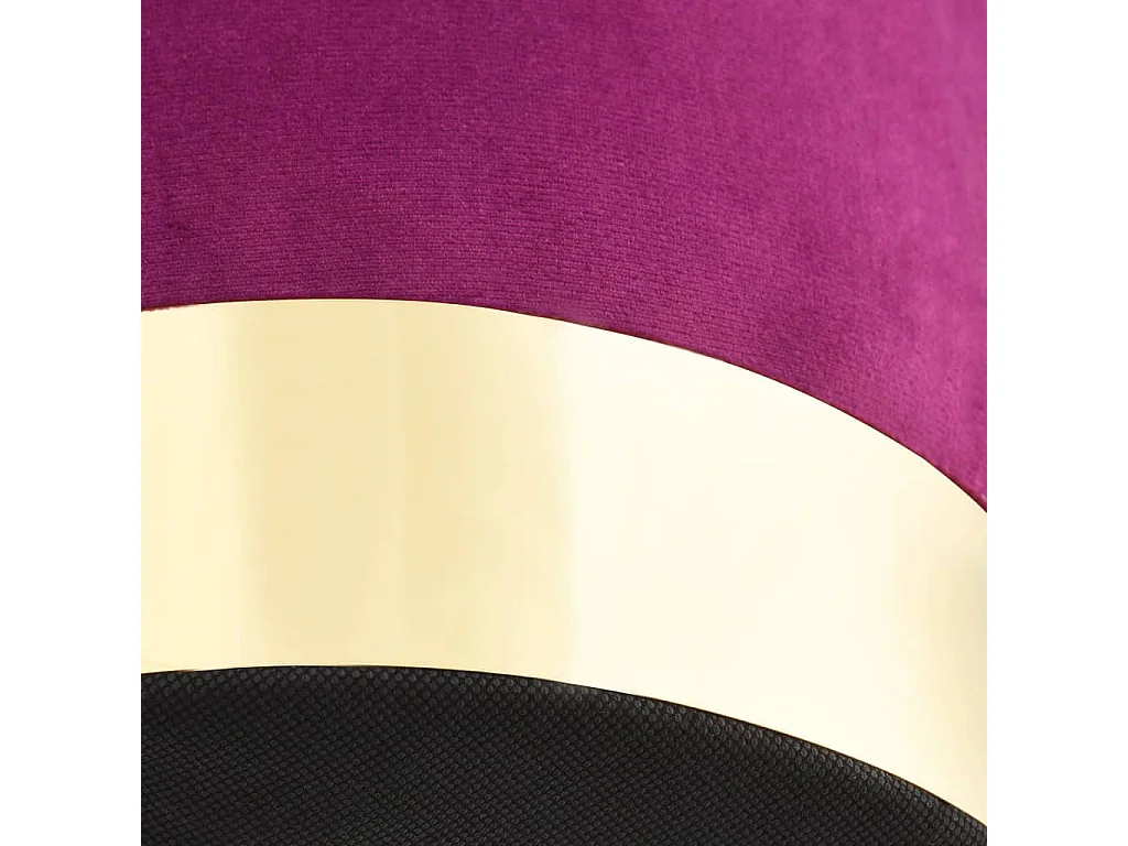 Tabouret bas Violet et doré Velours FR31102