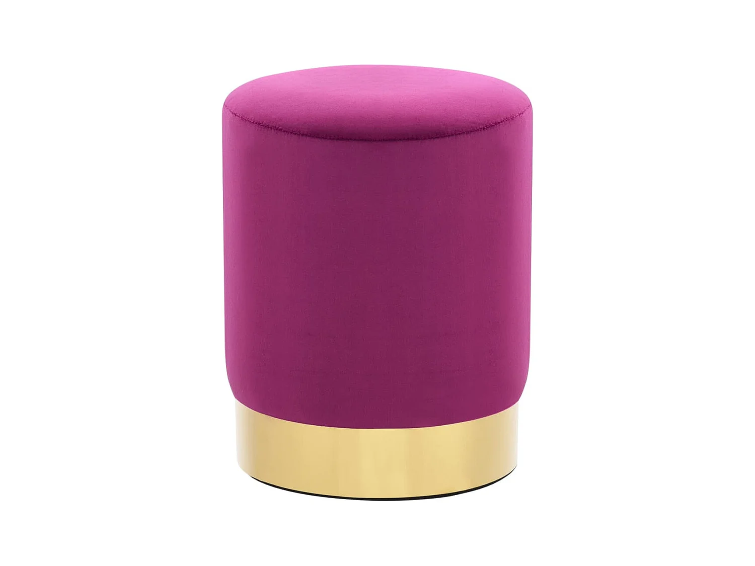 Tabouret bas Violet et doré Velours FR31102