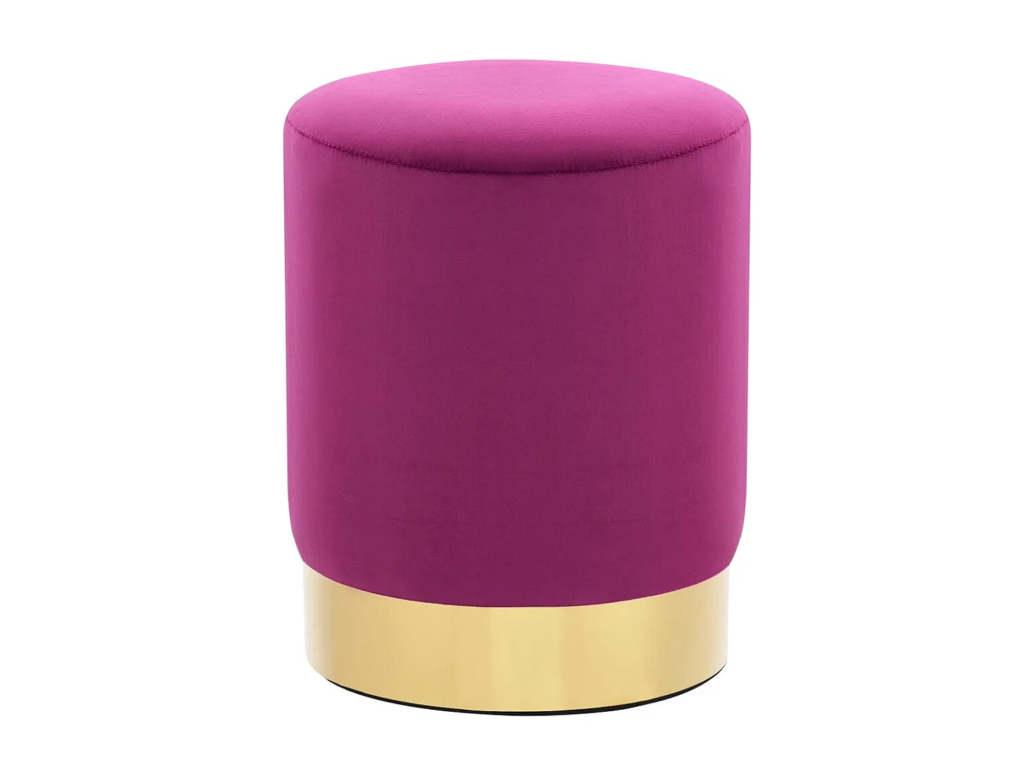 Tabouret bas Violet et doré Velours FR31102