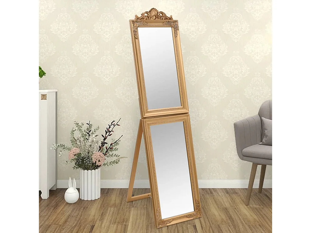 Spiegel vrijstaand 40x160 cm goudkleurig BE620554