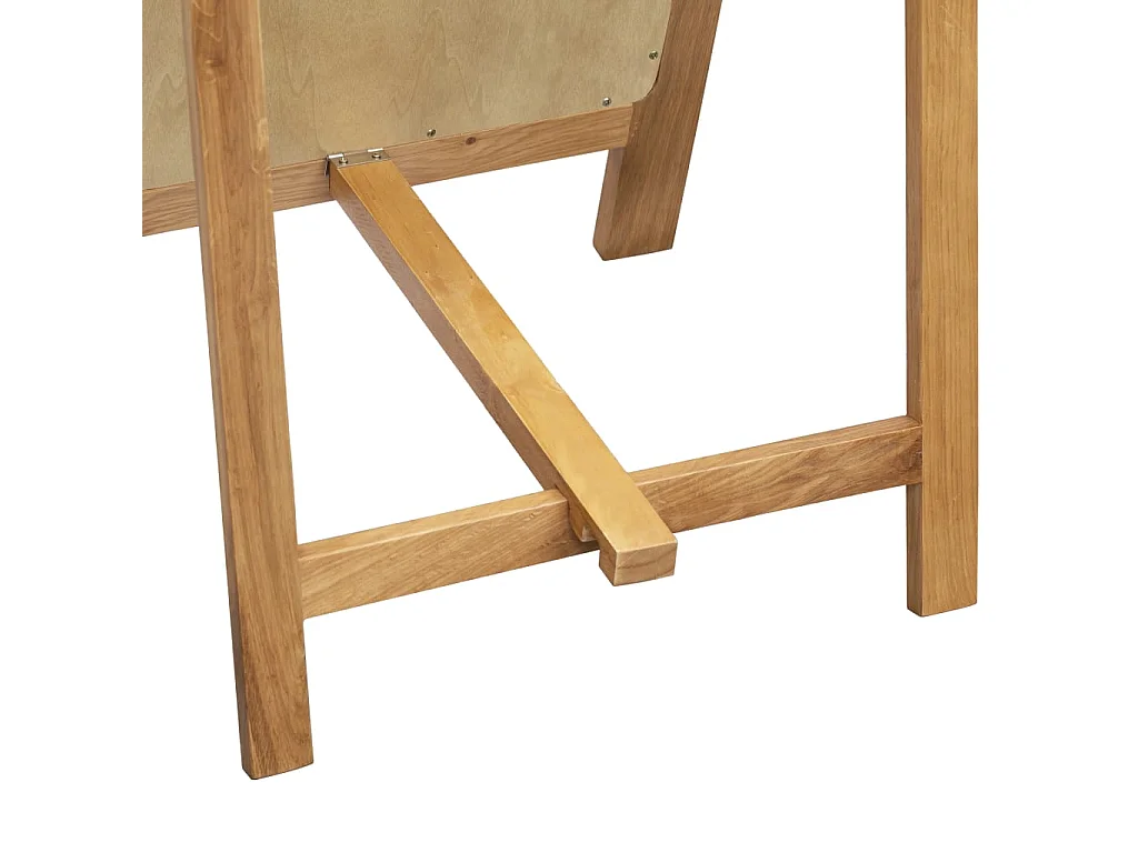 Miroir sur pied 48x46,5x150 cm Bois de chêne solide FR75469