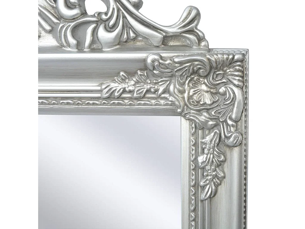 Miroir sur pied Style baroque 160x40 cm Argenté FR16346