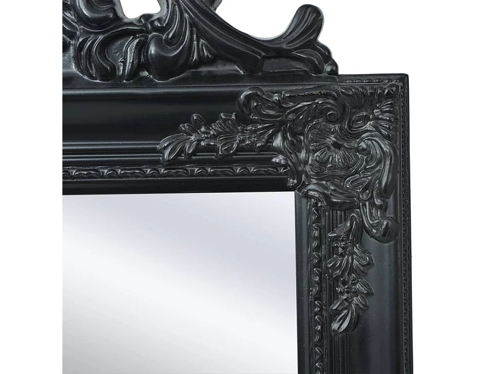 Miroir sur pied Style baroque 160x40 cm Noir FR51339