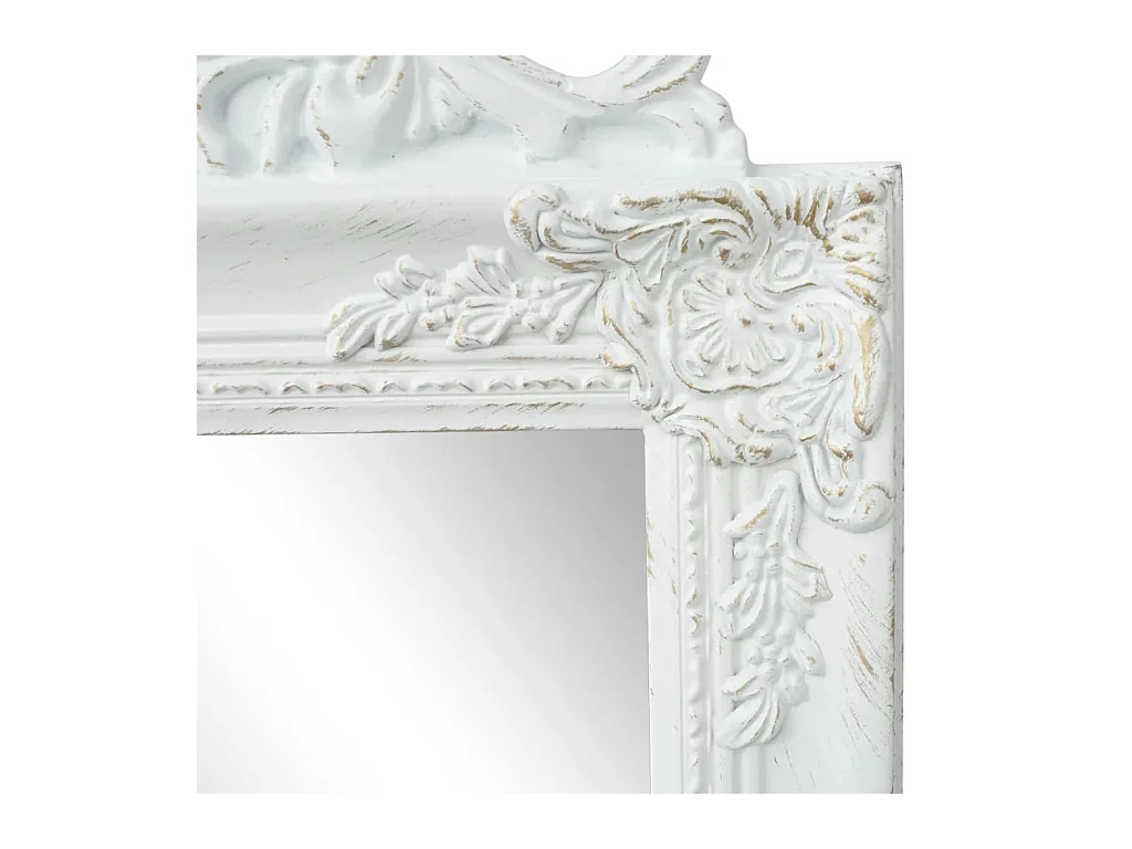 Miroir sur pied Style baroque 160x40 cm Blanc FR15252