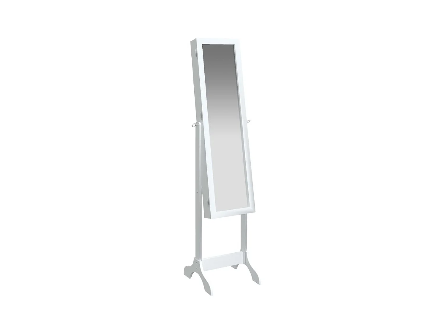 Miroir sur pied blanc 34x37x146 cm FR88513