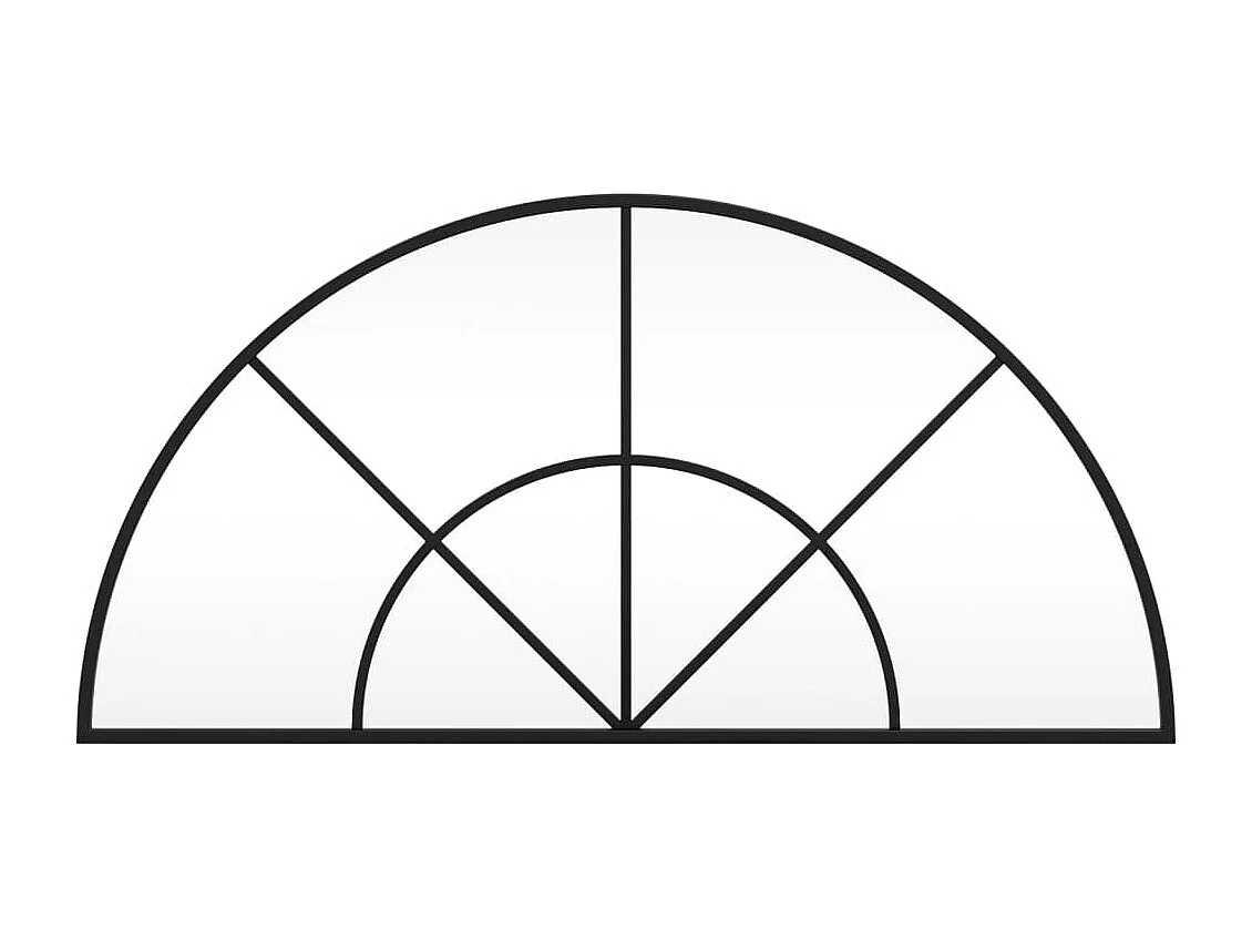 Miroir mural noir 80x40 cm arche fer FR19702