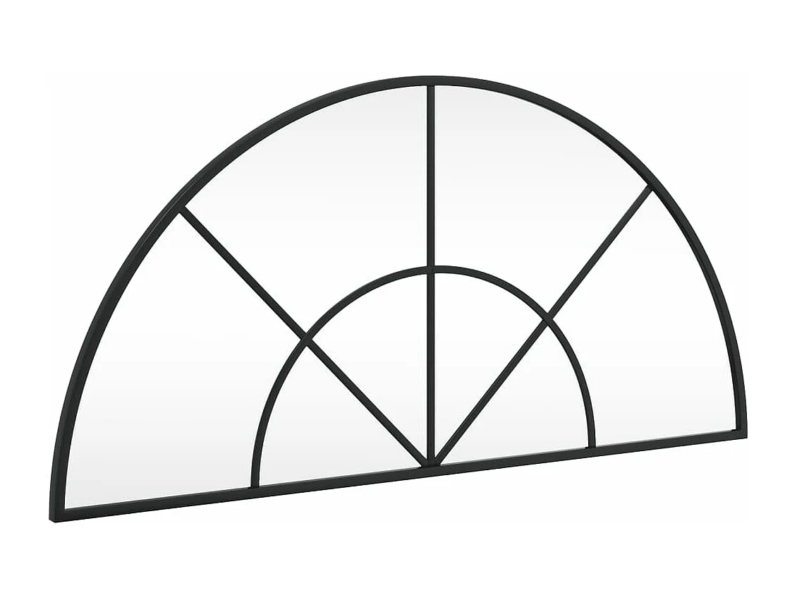 Espejo de pared arco de hierro negro 80x40 cm ES286497