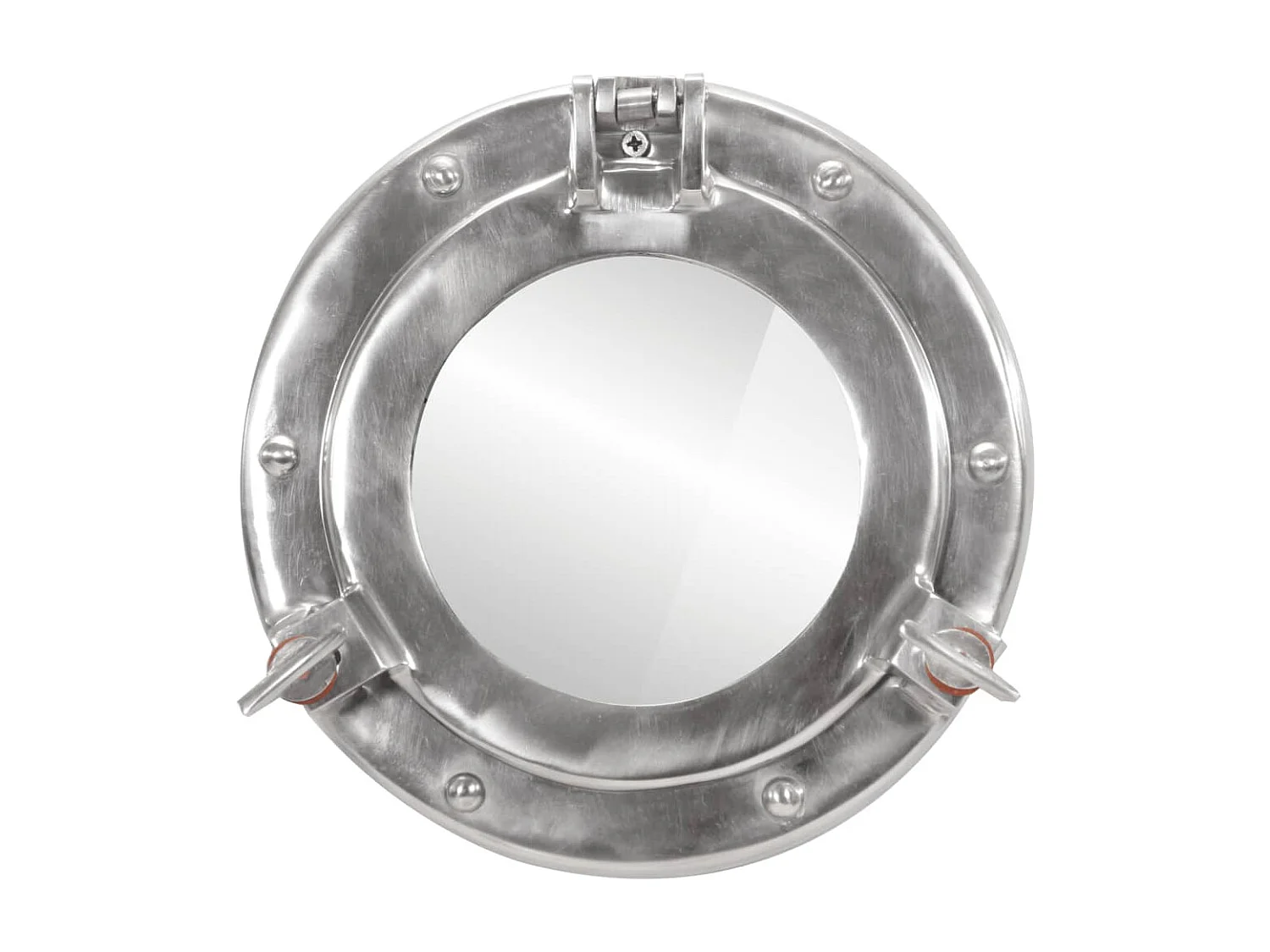 Miroir en forme de hublot mural Ø23 cm aluminium et verre FR14681