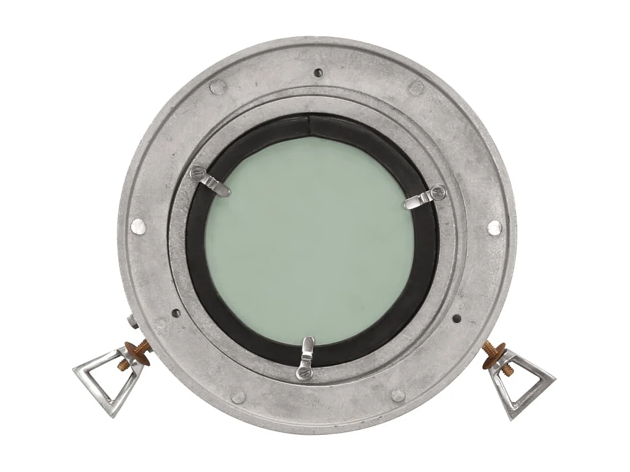 Miroir en forme de hublot mural Ø23 cm aluminium et verre FR14681