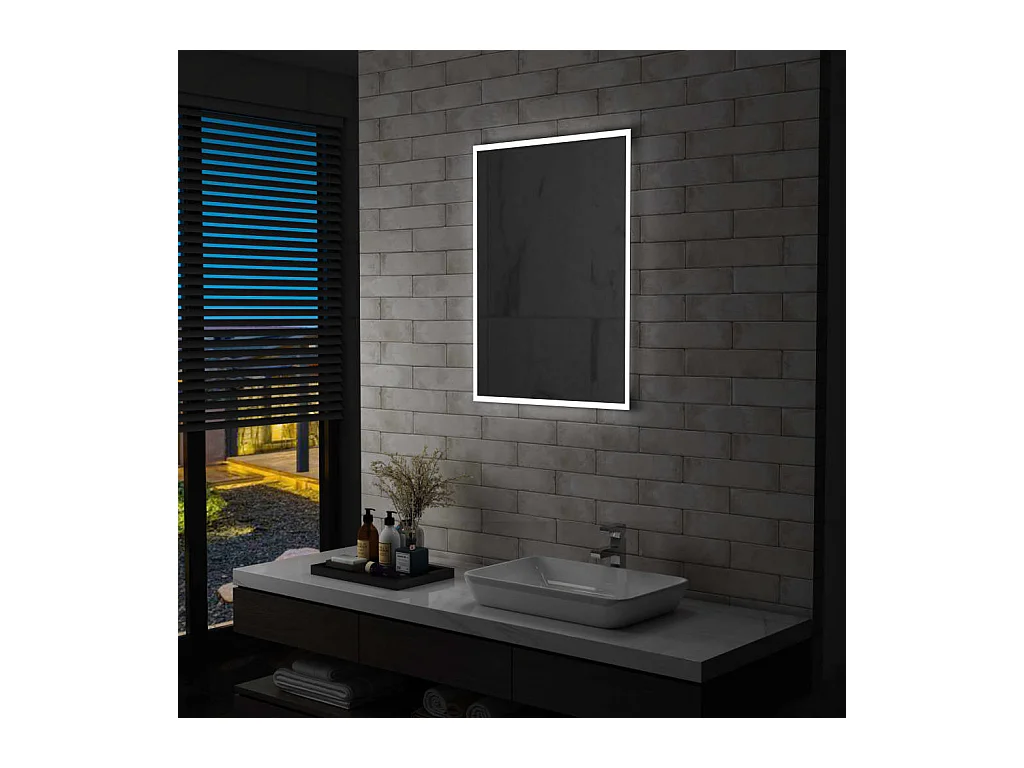 Miroir mural à LED pour salle de bains 60x80 cm FR35369