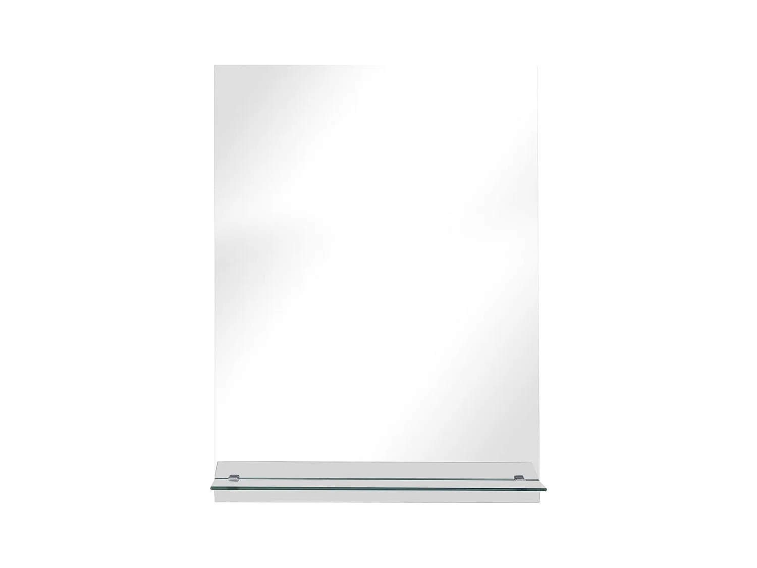 Espelho de parede c/ prateleira vidro temperado 30x50 cm PT565536