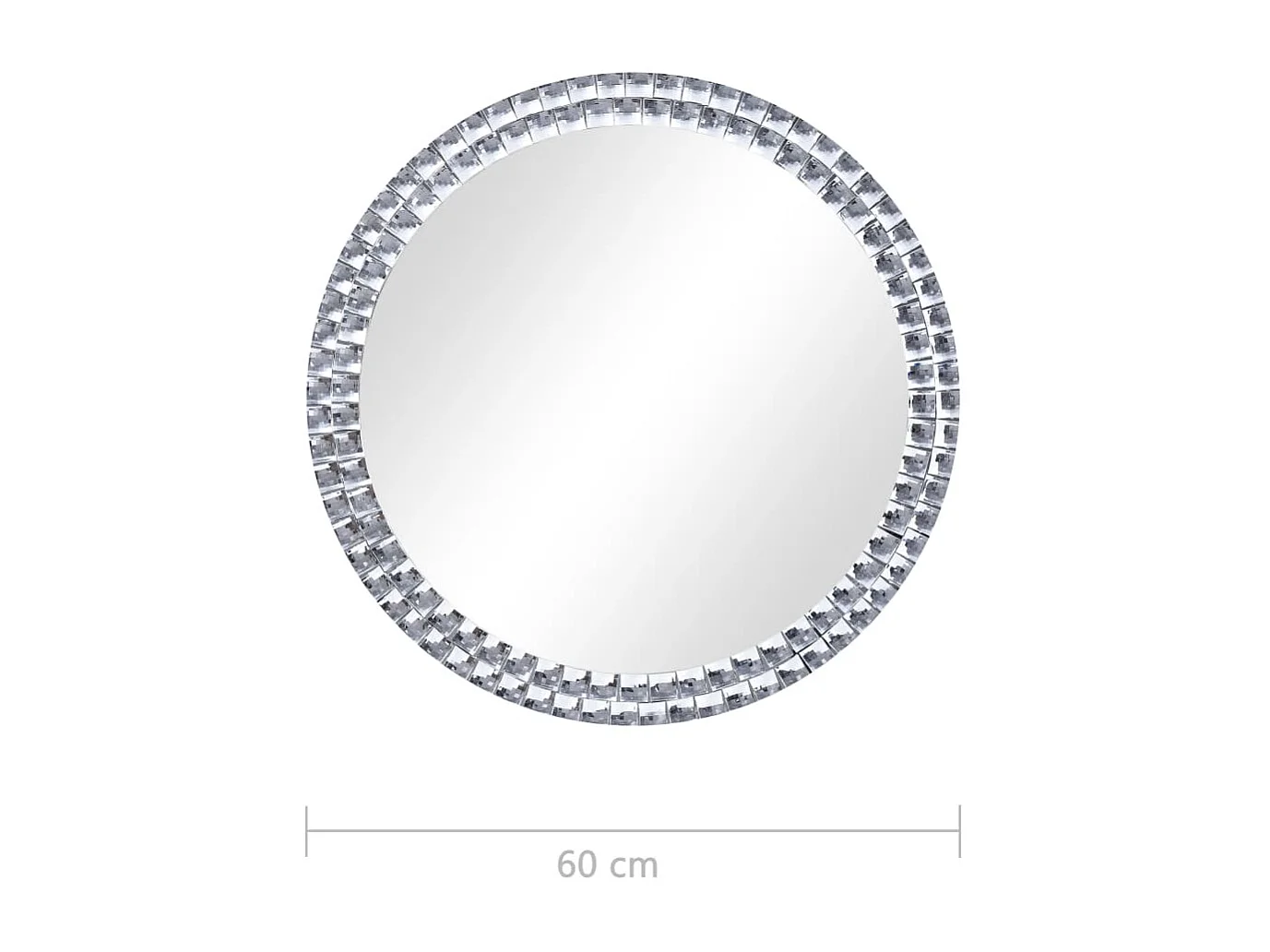 Miroir mural 60 cm Verre trempé FR86998